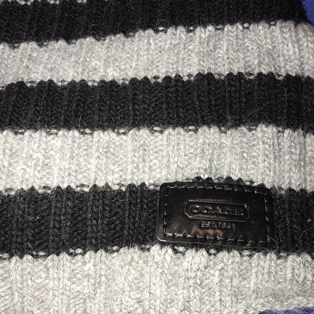 Coach striped scarf